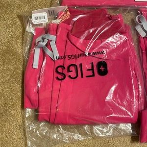 FIGS- hot pink Zamora high waisted pant tall -size small